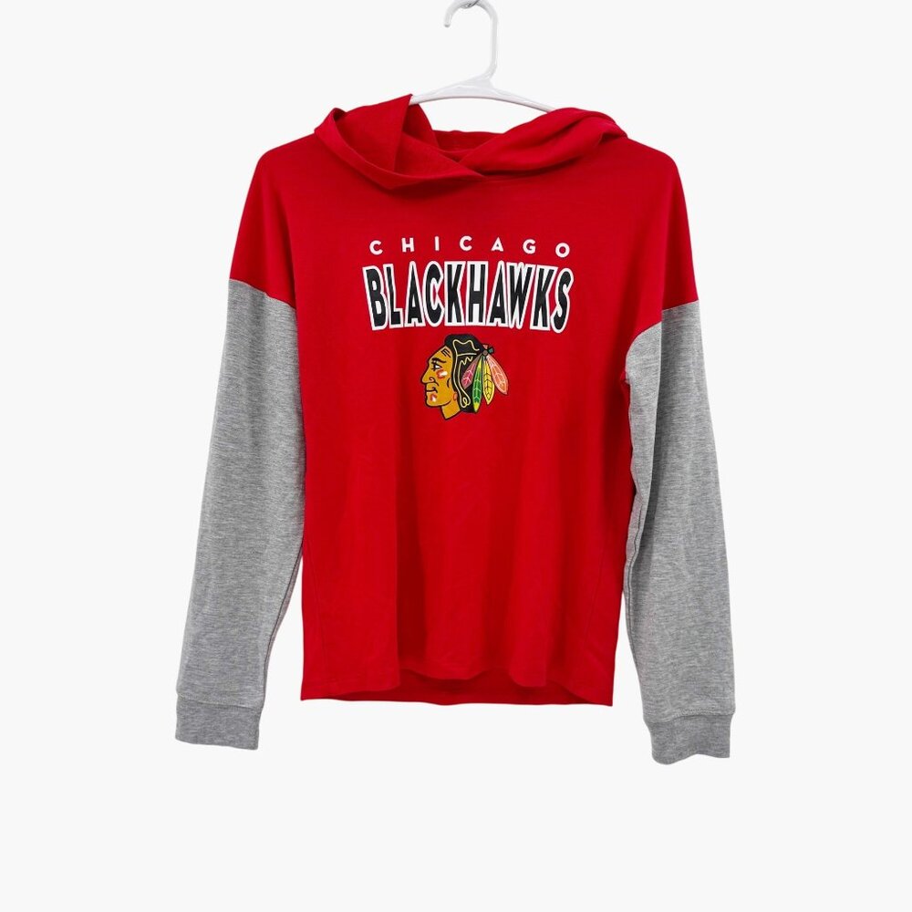 NEW Girls Chicago Blackhawks Lightweight Hoodie - Size Large (10/12)